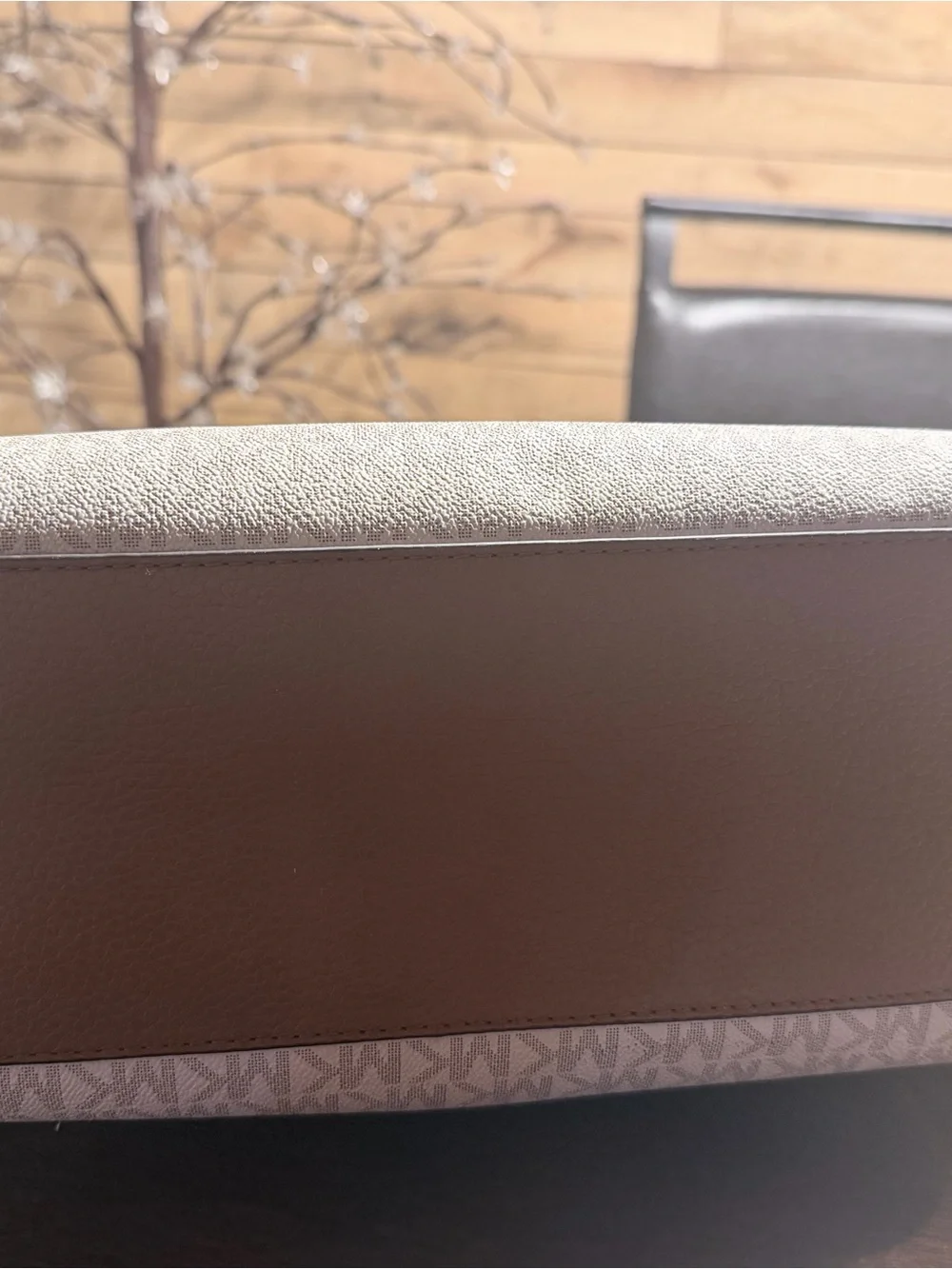 Michael Kors Brown and Vanilla Logo Tote with Matching Wristlet Great Condition